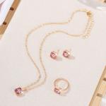 Elegant Jewelry Set: Necklace, Earrings & Ring