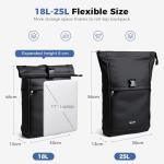 Waterproof Expandable Backpack with Anti-Theft Zipper