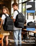CADOLIM Black Casual Travel Backpack for School