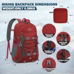 40L Lightweight Foldable Hiking Backpack with Phone Bag