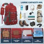 40L Lightweight Foldable Hiking Backpack with Phone Bag