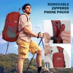 40L Lightweight Foldable Hiking Backpack with Phone Bag