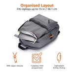 Grey Classic Casual School Backpack by Amazon Basics
