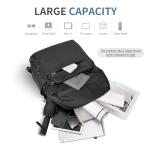 SUIKIHUM Anti-Theft Black Laptop Backpack for Men