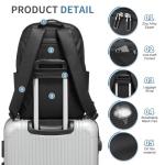 SUIKIHUM Anti-Theft Black Laptop Backpack for Men