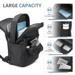 SUIKIHUM Anti-Theft Black Laptop Backpack for Men