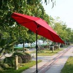 9' Red Patio Umbrella with 8 Ribs