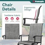 Pamapic 5-Piece Patio Dining Set with Swivel Chairs