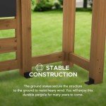 Sunjoy 10x10.5 ft. Cedar Pergola with Planters