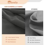 10x10 FT Charcoal Sunbrella Offset Patio Umbrella