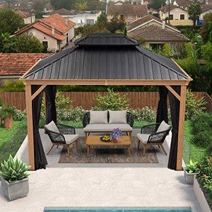 Purple Leaf Hardtop Patio Gazebo