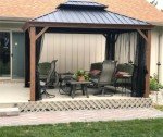 Purple Leaf Hardtop Patio Gazebo