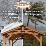 Norwood Cedar Wood Outdoor Gazebo with Steel Roof