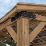 Norwood Cedar Wood Outdoor Gazebo with Steel Roof