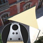 Beige Triangle Sun Shade Sail - Heavy Duty