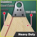 Beige Triangle Sun Shade Sail - Heavy Duty