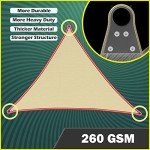 Beige Triangle Sun Shade Sail - Heavy Duty