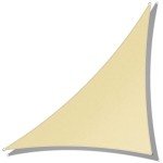 Beige Right Triangle Sun Shade Sail Canopy