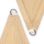 Beige Right Triangle Sun Shade Sail Canopy