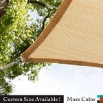 Beige Right Triangle Sun Shade Sail Canopy