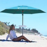 8ft Heavy Duty Beach Umbrella with Sand Anchor