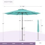 Midtown 9ft Sunbrella Patio Umbrella with Auto-Tilt