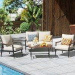 Modern 4-Piece Outdoor Patio Furniture Set