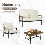 Modern 4-Piece Outdoor Patio Furniture Set
