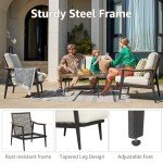 Modern 4-Piece Outdoor Patio Furniture Set