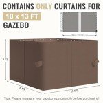 COWVIE 10' x 13' Patio Gazebo Curtain Set