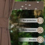 COWVIE 10' x 13' Patio Gazebo Curtain Set