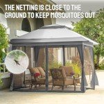 CROWN SHADES 13x13 Pop Up Canopy Tent - Grey