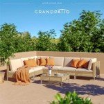 Beige 7-Piece Boho Wicker Patio Furniture Set