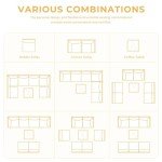 Beige 7-Piece Boho Wicker Patio Furniture Set