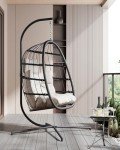 Hanging Egg Chair with Stand and Cushion