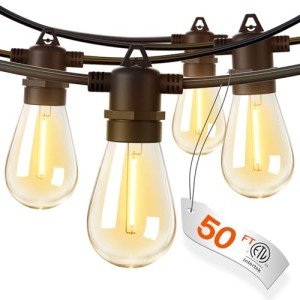 Addlon 50FT LED Outdoor Patio String Lights