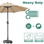 Heavy Duty Patio Umbrella Base with Wheels