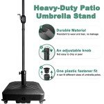 Heavy Duty Patio Umbrella Base with Wheels