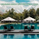 Heavy Duty Patio Umbrella Base with Wheels