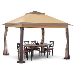 11x11 ft Adjustable Gazebo Tent with Netting