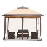 11x11 ft Adjustable Gazebo Tent with Netting