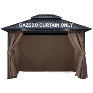 COWVIE 10' x 13' Patio Gazebo Curtain Set