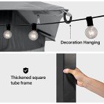 LAUSAINT HOME 10'x13' Outdoor Patio Gazebo with Netting