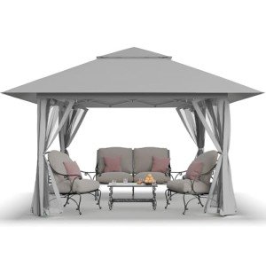 CROWN SHADES 13x13 Pop Up Canopy Tent - Grey