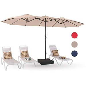 15ft Double-Sided Patio Umbrella for Outdoors