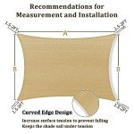 Rectangular Sun Shade Sail Canopy for Patios