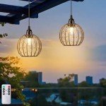 Hanging Lantern Lights for Patio or Gazebo - 2 Pack