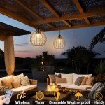 Hanging Lantern Lights for Patio or Gazebo - 2 Pack