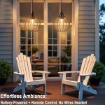 Hanging Lantern Lights for Patio or Gazebo - 2 Pack