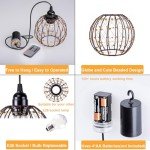 Hanging Lantern Lights for Patio or Gazebo - 2 Pack